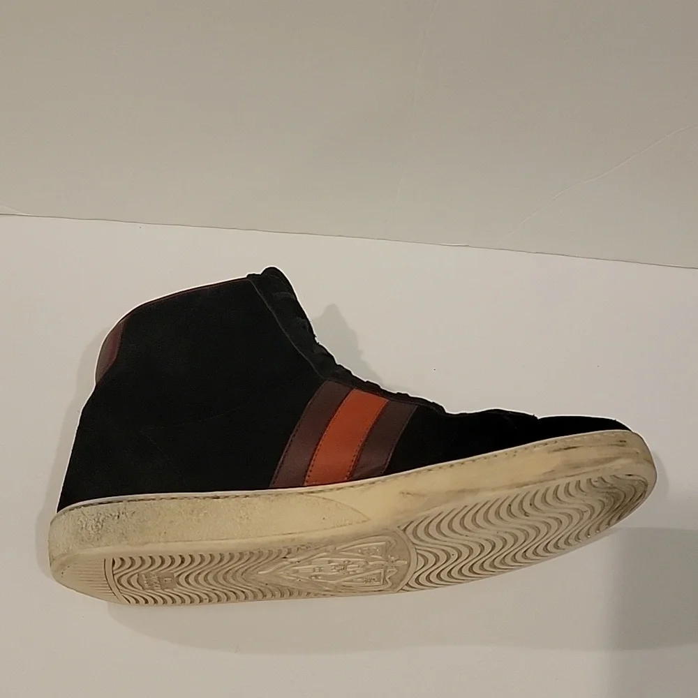Gucci Authentic Suede High Top Web Coda UK 10 US 11 black suede red